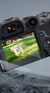 3x Zestaw Osłona Szkło 9H na Ekran i 3x Osłona na Zimną Stopkę do Canon EOS R6 II, R6, R7 / K&F Concept / SKU.2202 5