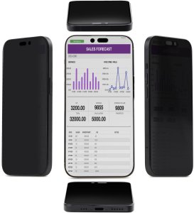 STARTECH.COM 4-Wege 360 Blickschutzfilter fur iPhone 16 Pro Max Portrait/Querformat Touch-f�hig Panzerglas Sichtschutz 4