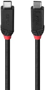 Kabel USB Lindy USB-C - USB-C 1 m Czarny (Cablu Lindy 1m Type C Male Black Line) 2