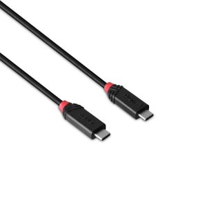 Kabel USB Lindy USB-C - USB-C 1 m Czarny (Cablu Lindy 1m Type C Male Black Line) 3