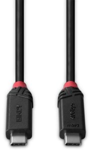 Kabel USB Lindy USB-C - USB-C 1 m Czarny (Cablu Lindy 1m Type C Male Black Line) 4