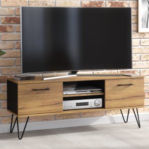One Furniture Szafka RTV Urban 120cm Loft Harpin ONE FURNITURE - Laminat Dębowy 3