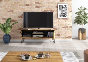 One Furniture Szafka RTV Urban 120cm Loft Harpin ONE FURNITURE - Laminat Dębowy 6