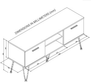 One Furniture Szafka RTV Urban 120cm Loft Harpin ONE FURNITURE - Laminat Dębowy 8