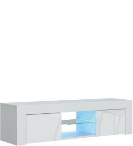 Szafka RTV Loom 130cm ONE FURNITURE - Biały Laminat & Połysk 3
