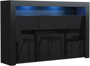 Komoda Aether 155cm RTV ONE FURNITURE - Czarny Laminat & Połysk 4