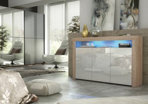 Komoda Aether 155cm RTV ONE FURNITURE - Laminat Dębowy & Biały 2