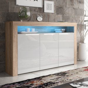 Komoda Aether 155cm RTV ONE FURNITURE - Laminat Dębowy & Biały 4