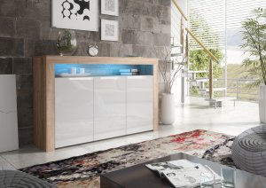 Komoda Aether 155cm RTV ONE FURNITURE - Laminat Dębowy & Biały 5