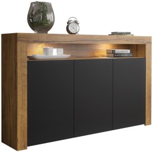 Komoda Aether 155cm RTV ONE FURNITURE - Laminat Dębowy & Czarny 3