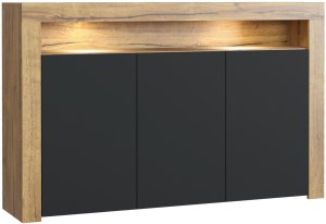 Komoda Aether 155cm RTV ONE FURNITURE - Laminat Dębowy & Czarny 9