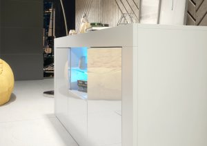 Komoda Aurora 145cm RTV ONE FURNITURE - Biały Laminat & Połysk 9