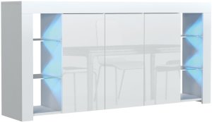 Komoda Eden 164cm RTV ONE FURNITURE - Biały Laminat & Połysk 11