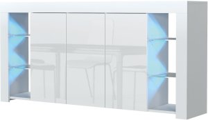 Komoda Eden 164cm RTV ONE FURNITURE - Biały Laminat & Połysk 12