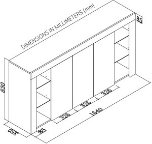 Komoda Eden 164cm RTV ONE FURNITURE - Biały Laminat & Połysk 13