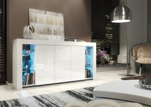 Komoda Eden 164cm RTV ONE FURNITURE - Biały Laminat & Połysk 2