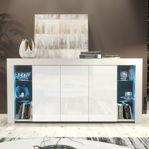 Komoda Eden 164cm RTV ONE FURNITURE - Biały Laminat & Połysk 4
