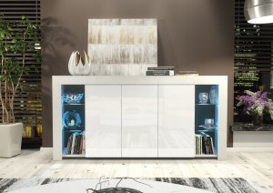 Komoda Eden 164cm RTV ONE FURNITURE - Biały Laminat & Połysk 5