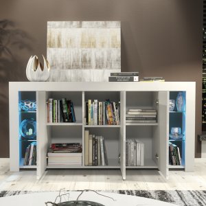 Komoda Eden 164cm RTV ONE FURNITURE - Biały Laminat & Połysk 6