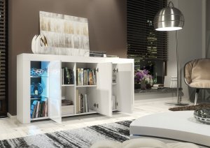 Komoda Eden 164cm RTV ONE FURNITURE - Biały Laminat & Połysk 9