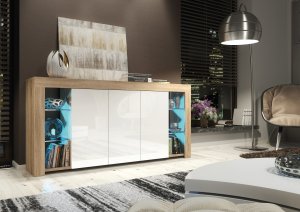 Komoda Eden 164cm RTV ONE FURNITURE - Laminat Dębowy & Biały 2