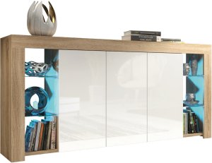 Komoda Eden 164cm RTV ONE FURNITURE - Laminat Dębowy & Biały 3