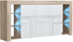 Komoda Eden 164cm RTV ONE FURNITURE - Laminat Dębowy & Biały 5