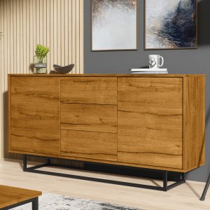 Komoda RTV Vista 140cm Loft ONE FURNITURE - Laminat Dębowy 4