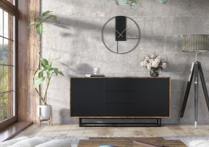 Komoda RTV Vista 140cm Loft ONE FURNITURE Laminat Brąz Rustrykalny 2