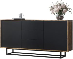 Komoda RTV Vista 140cm Loft ONE FURNITURE Laminat Brąz Rustrykalny 4