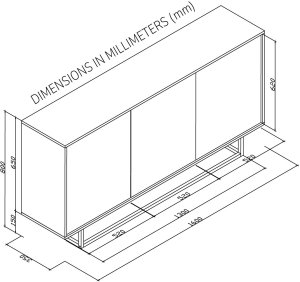 Komoda RTV Halo 160cm Loft ONE FURNITURE - Laminat Dębowy 8
