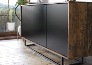 Komoda RTV Halo 160cm Loft ONE FURNITURE Laminat Brąz Rustrykalny 3