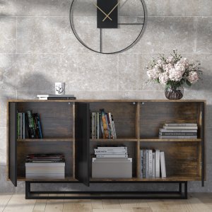 Komoda RTV Halo 160cm Loft ONE FURNITURE Laminat Brąz Rustrykalny 6