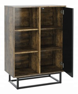 Komoda RTV Elysian 100cm Loft ONE FURNITURE Laminat Brąz Rustrykalny 11