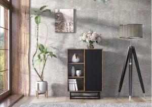 Komoda RTV Elysian 100cm Loft ONE FURNITURE Laminat Brąz Rustrykalny 2