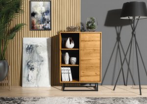 Komoda RTV Elysian 100cm Loft ONE FURNITURE - Laminat Dębowy 2