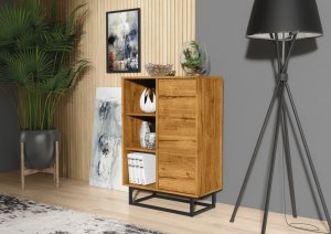 Komoda RTV Elysian 100cm Loft ONE FURNITURE - Laminat Dębowy 5