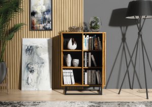 Komoda RTV Elysian 100cm Loft ONE FURNITURE - Laminat Dębowy 7