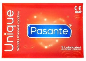 PASANTE_Unique ultra cienkie prezerwatywy nie lateksowe dla alergików 3szt 5