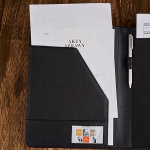 Skórzany biwuar A4 organizer na dokumenty aktówka Paolo Peruzzi T-42-BL 5