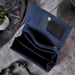 Portfel damski vintage skórzany w kwiaty Paolo Peruzzi T-44-DB 2