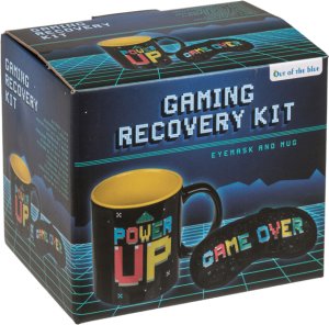 Zestaw dla Gracza - Kubek POWER UP + Opaska na Oczy + Skarpetki GAME OVER + Brelok 5