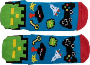 Zestaw dla Gracza - Kubek POWER UP + Opaska na Oczy + Skarpetki GAME OVER + Brelok 7