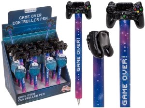 Zestaw dla Gracza - Kubek GAME OVER + Długopis z Kontrolerem + Czarny Brelok z Padem 6