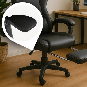 FOTEL GAMINGOWY PIKOWANY PREMIUM BIUROWY OBROTOWY KRZESŁO PODNÓŻEK + MASAŻ 4