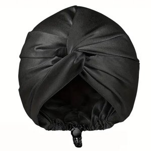 Satynowy czepek na włosy z regulacją Yeye Made in Nature Ciemno szary 11