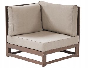 Sofa ogrodowa TIMOR Drewno akacjowe (certyfikat FSC®) Ciemne drewno Uniwersalny 2-osobowa 5