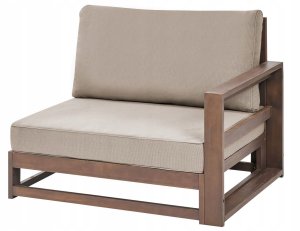 Sofa ogrodowa TIMOR Drewno akacjowe (certyfikat FSC®) Ciemne drewno Uniwersalny 2-osobowa 6