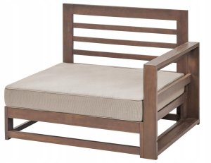 Sofa ogrodowa TIMOR Drewno akacjowe (certyfikat FSC®) Ciemne drewno Uniwersalny 2-osobowa 7