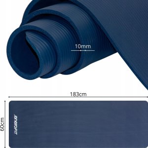Eb Fit MATA FITNESS NBR ANTYPOŚLIZGOWA 183x61x1CM NIEBIESKA ENERO FIT 5